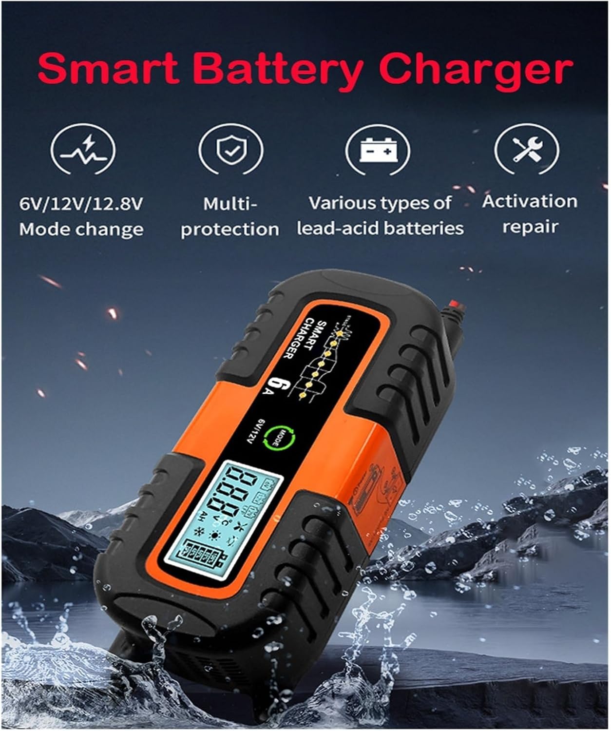 Cargador Inteligente de batería para automóvil
