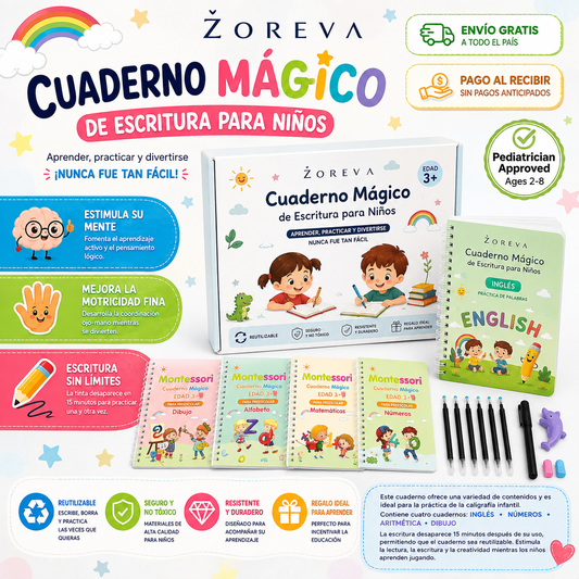 Letras Mágicas™ - Cuaderno Mágico de Escritura Reutilizable