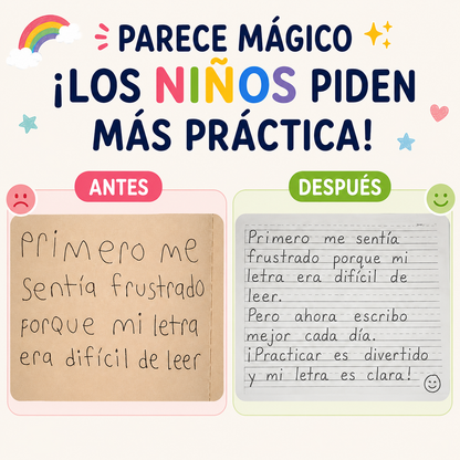 Letras Mágicas™ - Cuaderno Mágico de Escritura Reutilizable