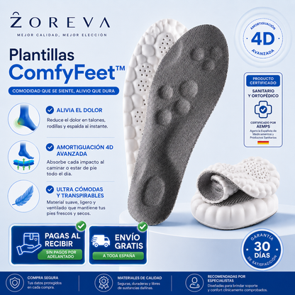 Plantillas ComfyFeet™️ - Disfruta de días sin dolor, sin tratamientos caros ni visitas al médico