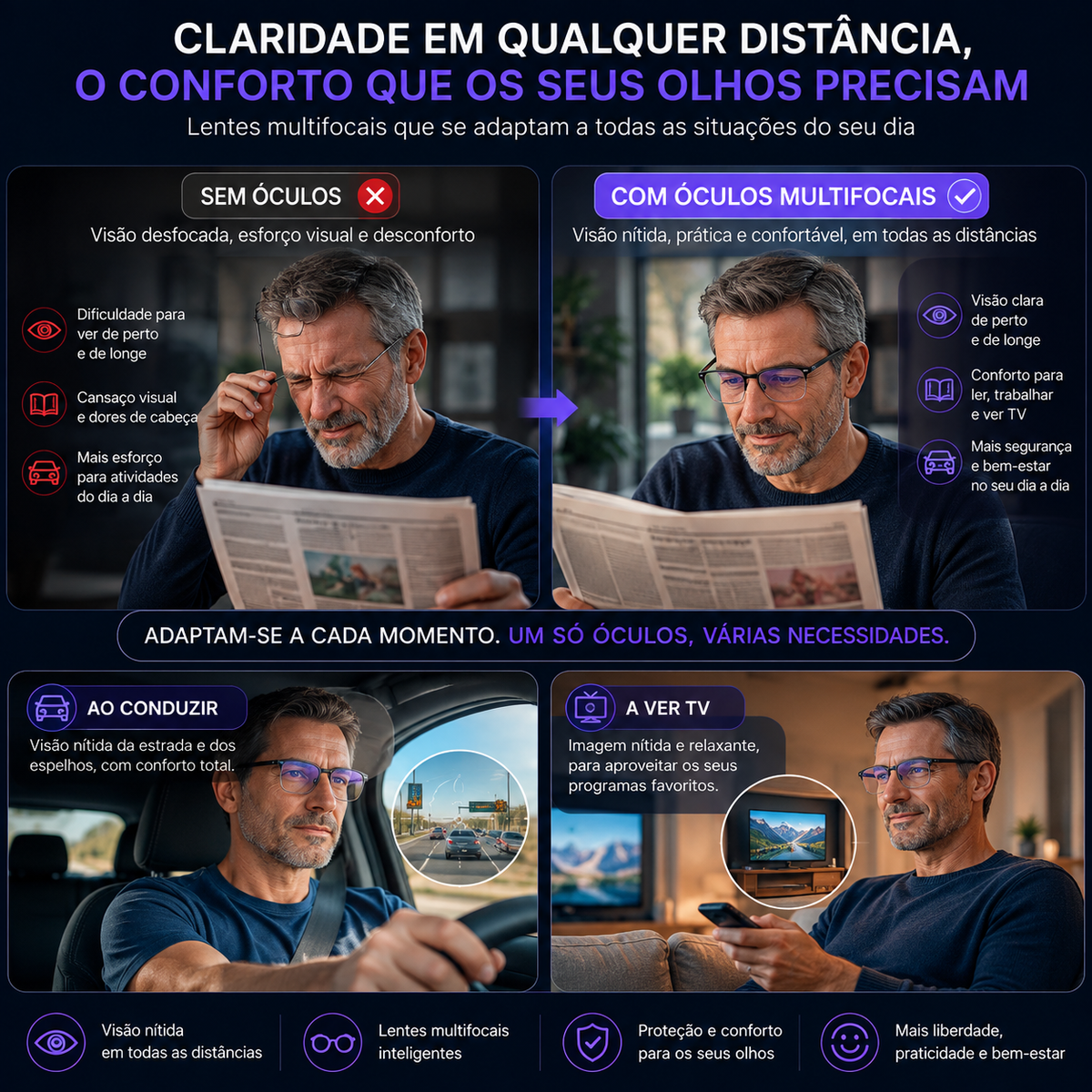 Gafas MultiFocales AutoGRADUABLES